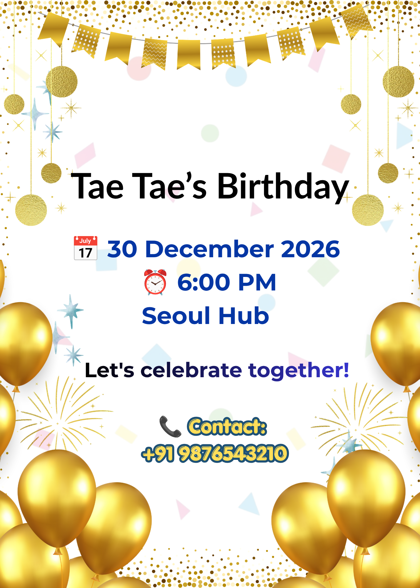 Elegant birthday invitation