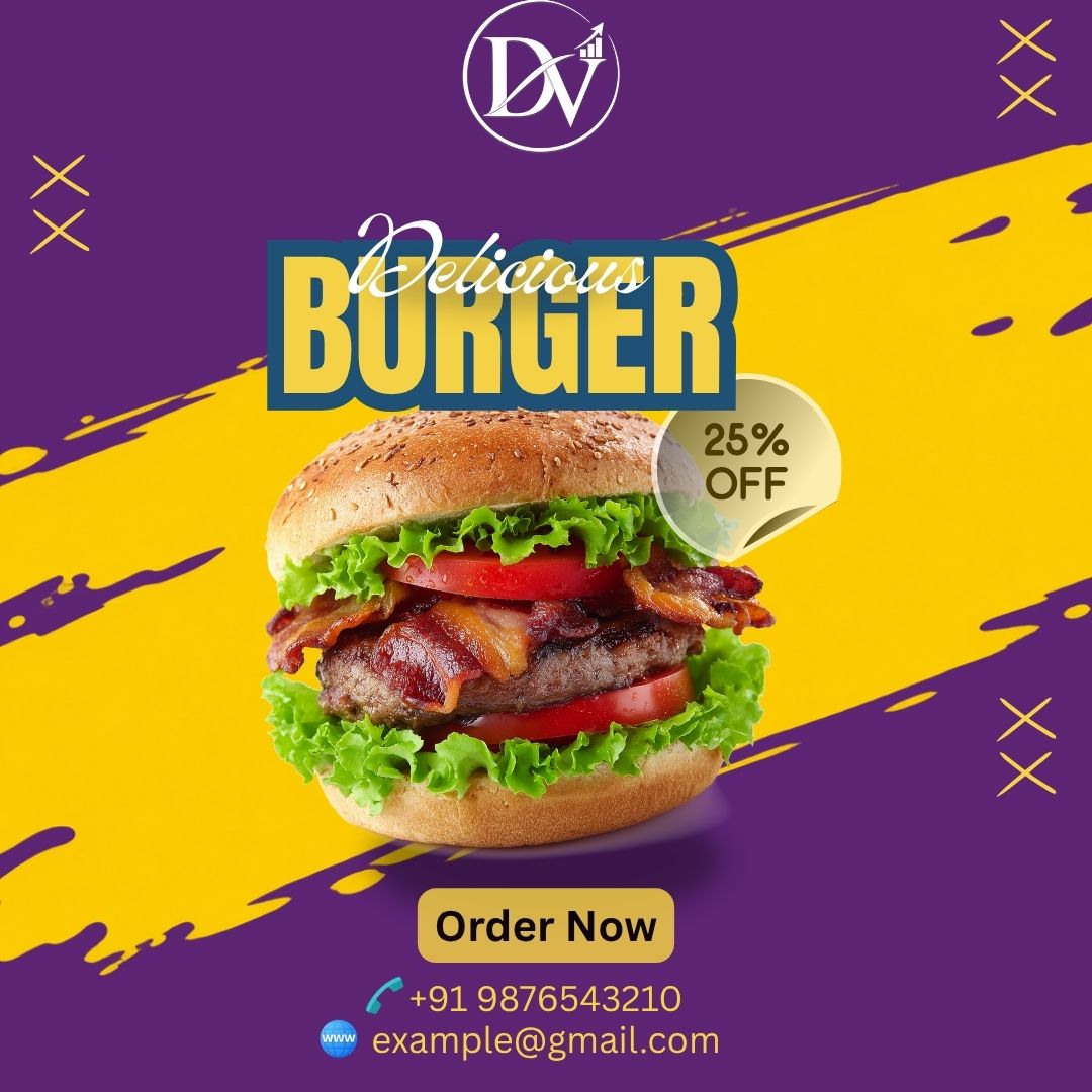 Burger promotional design